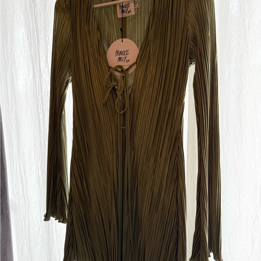 NWT Princess Polly‎ Sage Green Mini Dress 2 - Picture 8 of 8